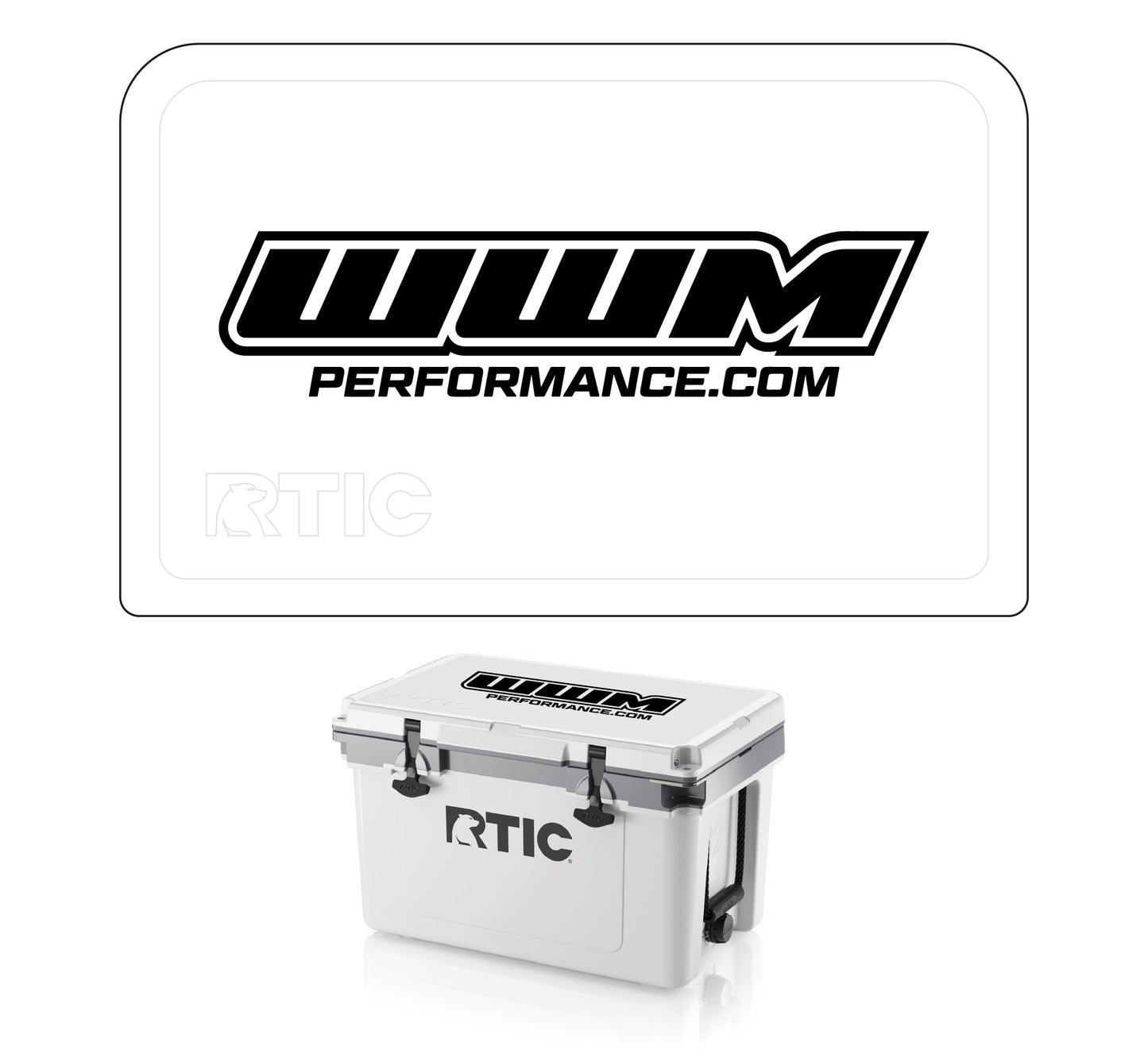 WWM Performance RTIC 32 QT Ultra-Light Cooler, White & Grey