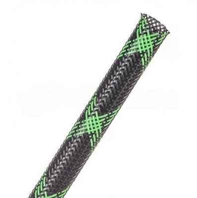 Wire Wrapped in Black with Neon Green Tracer
