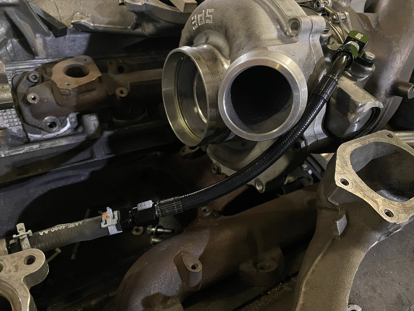SPE Motorsport Turbo Coolant Feed Line SPE-S100152 | 2017-2019 Powerstroke 6.7L