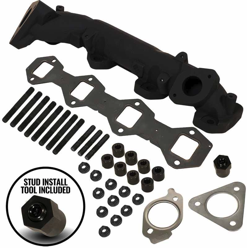 BD Diesel Right Side Exhaust Manifold Kit With Gaskets & Studs 1043009