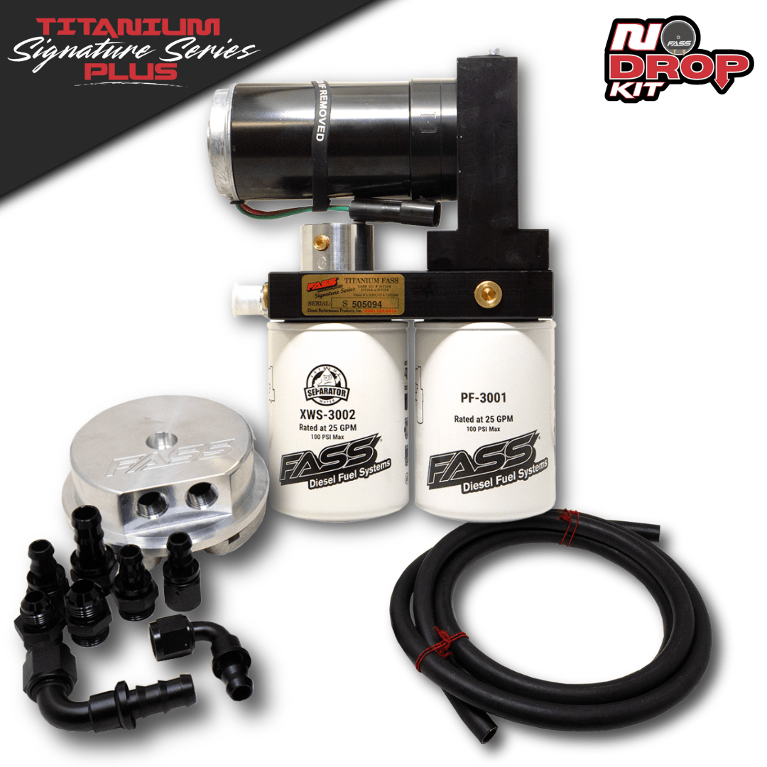 FASS No-Drop Kit Titanium Signature Series Plus 240GPH Fuel System & Sump NDTSPC13290F240G | 2017-2019 Duramax 6.6L L5P