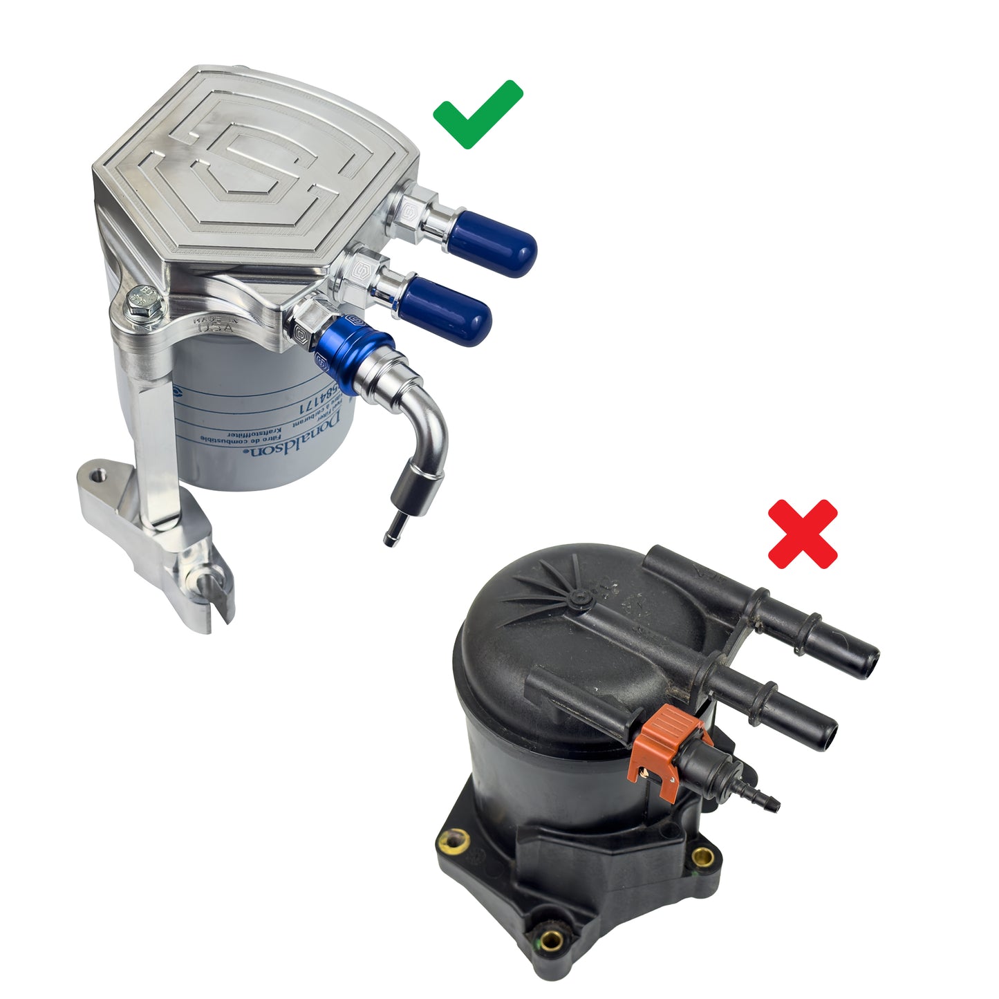 S&S Diesel Ford Fuel Leak Prevention Kit Plus (Chassis-Mounted Fuel Filter) 6.7F17-LPK-PLUS | 2017-2026 6.7L Powerstroke