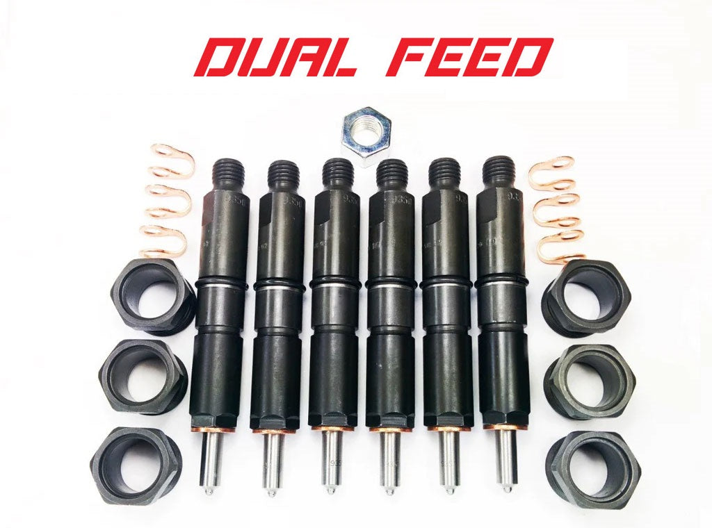 12V Custom Dual Feed Injector Set - Dynomite Diesel | 1994-1998 Cummins 5.9L