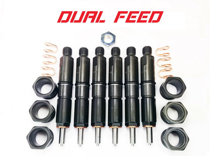 12V Custom Dual Feed Injector Set - Dynomite Diesel | 1994-1998 Cummins 5.9L