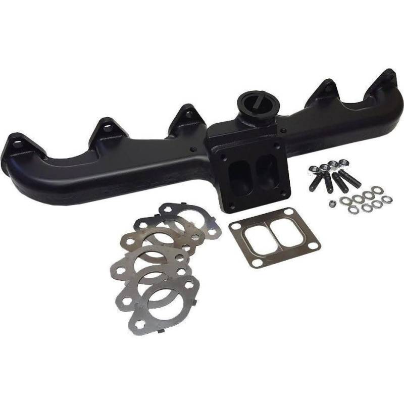 Steed Speed T4 24V Twin Turbo Flange Manifold w/ Inverted Wastegate | T424VTTINV | 1998.5-2002 Dodge Cummins 5.9L
