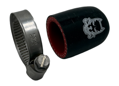 DogBone High Temperature Reinforced Silicone Cap - 7/8" ID (22mm) w/ Hose Clamp