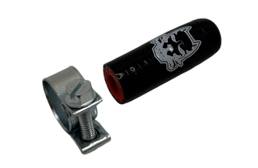 DogBone High Temperature Reinforced Silicone Coolant Cap - 5/16" ID (6.5mm) w/ Hose Clamp - WWM Performance