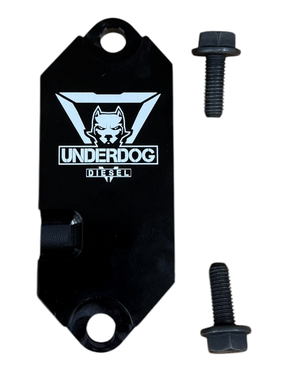 UnderDog Diesel Billet Coolant Block-Off Plate | 2001-2024 GM 6.6L Duramax