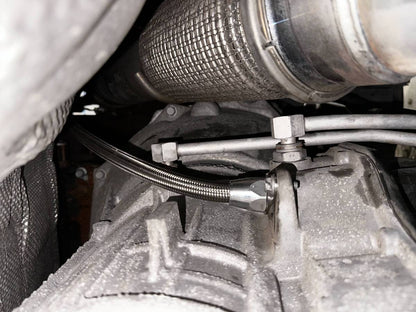 Flyin' Diesel 42" Anchor-tight Locking Firewall Trans Dipstick for 68RFE - Black FD-68RFEBL | 2007.5-2024 Cummins 6.7L