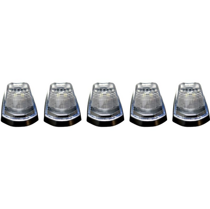 RECON 264343CLS CLEAR LENS AMBER/WHITE STROBE LED CAB LIGHTS