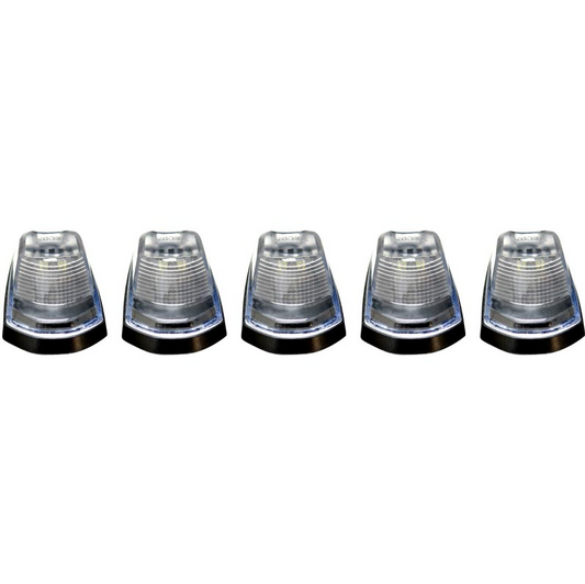 RECON 264343CLS CLEAR LENS AMBER/WHITE STROBE LED CAB LIGHTS - WWM Performance