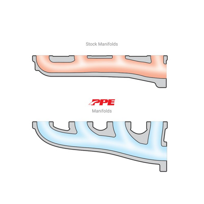 PPE 116112500 HIGH-FLOW EXHAUST MANIFOLDS WITH UP-PIPES