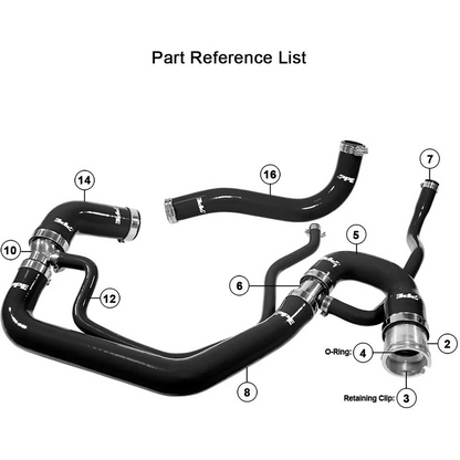 PPE SILICONE UPPER & LOWER RADIATOR HOSE KIT (2006-2010)