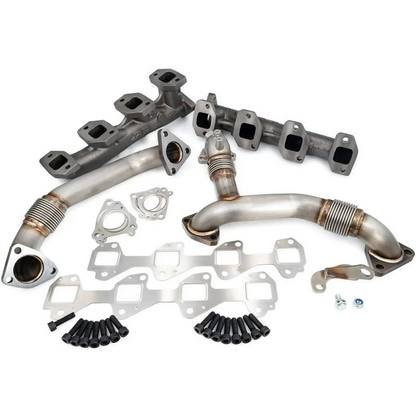 PPE HIGH-FLOW EXHAUST MANIFOLDS WITH UP-PIPES 116112000  | 2011-2016 6.6L Duramax LML
