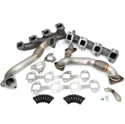 PPE HIGH-FLOW EXHAUST MANIFOLDS WITH UP-PIPES 116111200 | 2002-2004 6.6L Duramax LB7