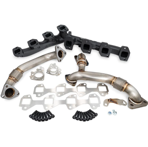 PPE HIGH-FLOW EXHAUST MANIFOLDS WITH UP-PIPES 116111800/116111810/116111820 | 2007.5-2010 6.6L Duramax LMM