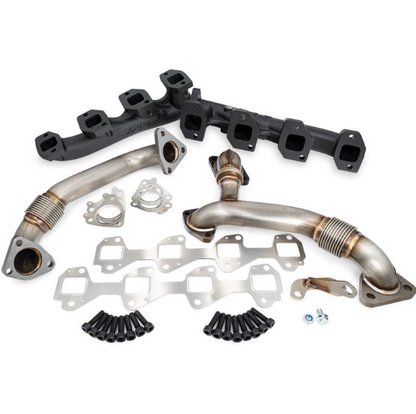 PPE HIGH-FLOW EXHAUST MANIFOLDS WITH UP-PIPES 116111800/116111810/116111820 | 2007.5-2010 6.6L Duramax LMM