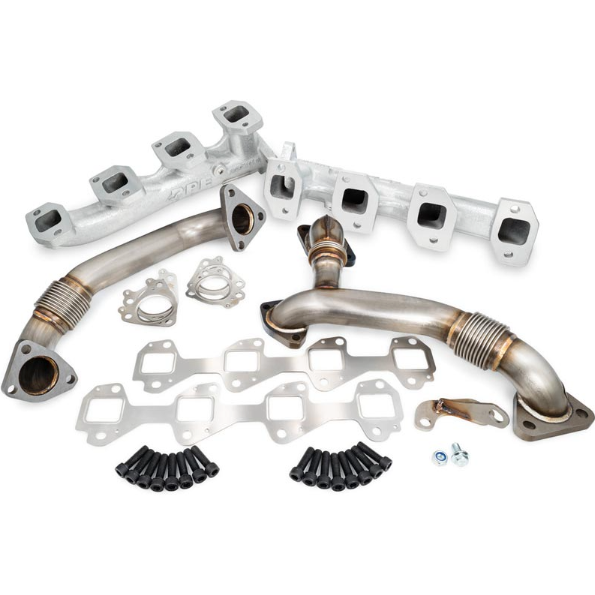 PPE HIGH-FLOW EXHAUST MANIFOLDS WITH UP-PIPES 116111800/116111810/116111820 | 2007.5-2010 6.6L Duramax LMM