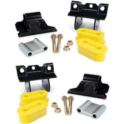 PPE SILICONE BUSHING ENGINE MOUNT KIT- YELLOW 60 SHD (FIRM) 168030160 | 2001-2010 6.6L Duramax  LB7/LLY/LBZ/LMM