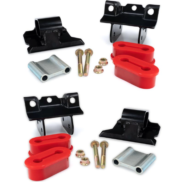 PPE SILICONE BUSHING ENGINE MOUNT KIT- RED 70 SHD (FIRMEST) 168030170 | 2001-2010 6.6L DURAMAX LB7/LLY/LBZ/LMM