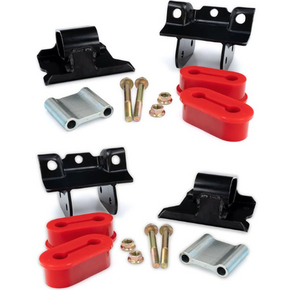 PPE SILICONE BUSHING ENGINE MOUNT KIT- RED 70 SHD (FIRMEST) 168030170 | 2001-2010 6.6L DURAMAX LB7/LLY/LBZ/LMM