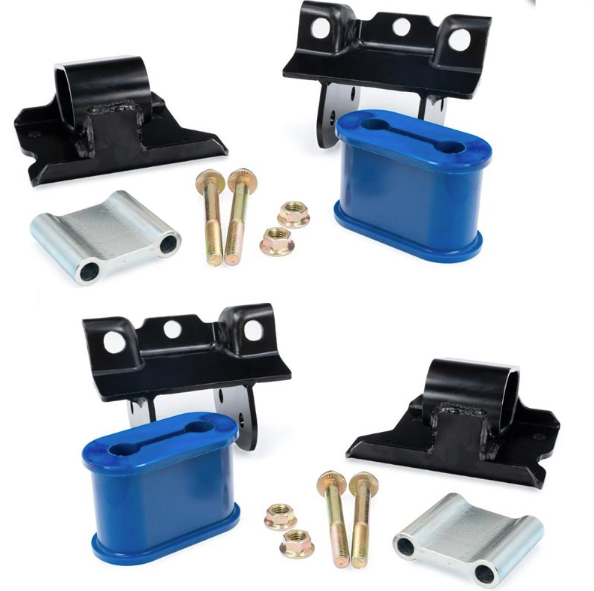 PPE SILICONE BUSHING ENGINE MOUNT KIT- BLUE 40 SHD (SOFT) 168030140 | 2001-2010 6.6L DURAMAX LB7/LLY/LBZ/LMM