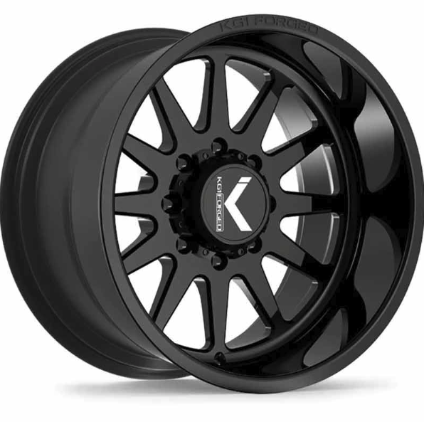 KG1 Forged CLOCKWORK 22X12 8X170 ET -44 CB 125.1 GLOSS BLACK W TALL CAP KT005221287GB-2