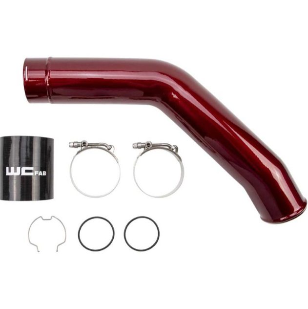 WCFAB 3" HOT SIDE INTERCOOLER PIPE WCF100316-GB Gloss Black | 2015-2025 6.7L Powerstroke