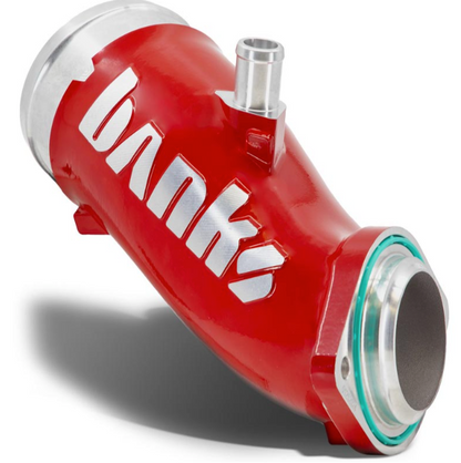 BANKS POWER MONSTER RAM TURBO INLET ELBOW NATURAL & RED 42792 | 2017-2026 6.6L DURAMAX L5P