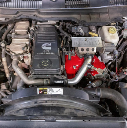 BANKS POWER MONSTER-RAM INTAKE & HEATER GRID UPGRADE NATURAL & RED 42804 | 2013-2018 6.7L CUMMINS CAB & CHASSIS - WWM Performance