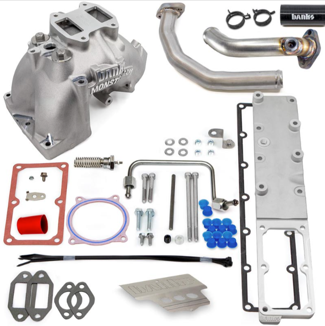BANKS POWER MONSTER-RAM INTAKE & HEATER GRID UPGRADE NATURAL & RED 42805 | 2019-2024 6.7L CUMMINS CAB & CHASSIS