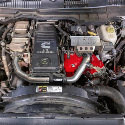 BANKS POWER MONSTER-RAM INTAKE & HEATER GRID UPGRADE NATURAL & RED 42805 | 2019-2024 6.7L CUMMINS CAB & CHASSIS - WWM Performance