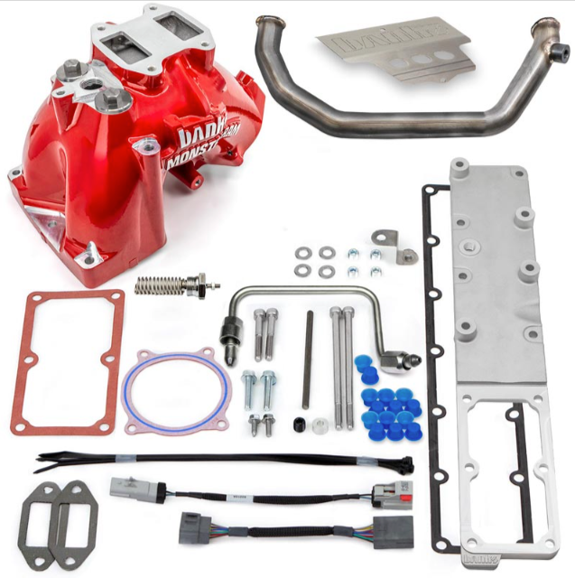 BANKS POWER MONSTER-RAM INTAKE & HEATER GRID UPGRADE NATURAL & RED 42806 | 2007.5-2012 6.7L CUMMINS CAB & CHASSIS