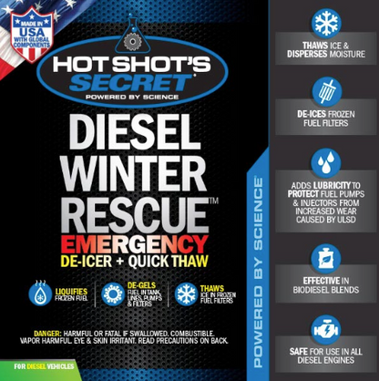 HOT SHOT'S SECRET DIESEL WINTER RESCUE EMERGENCY FUEL ADDITIVE DWR32Z