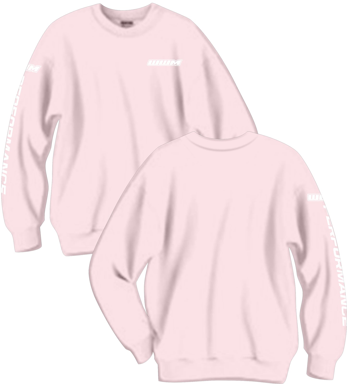 Crew Neck Sweatshirts - Pink