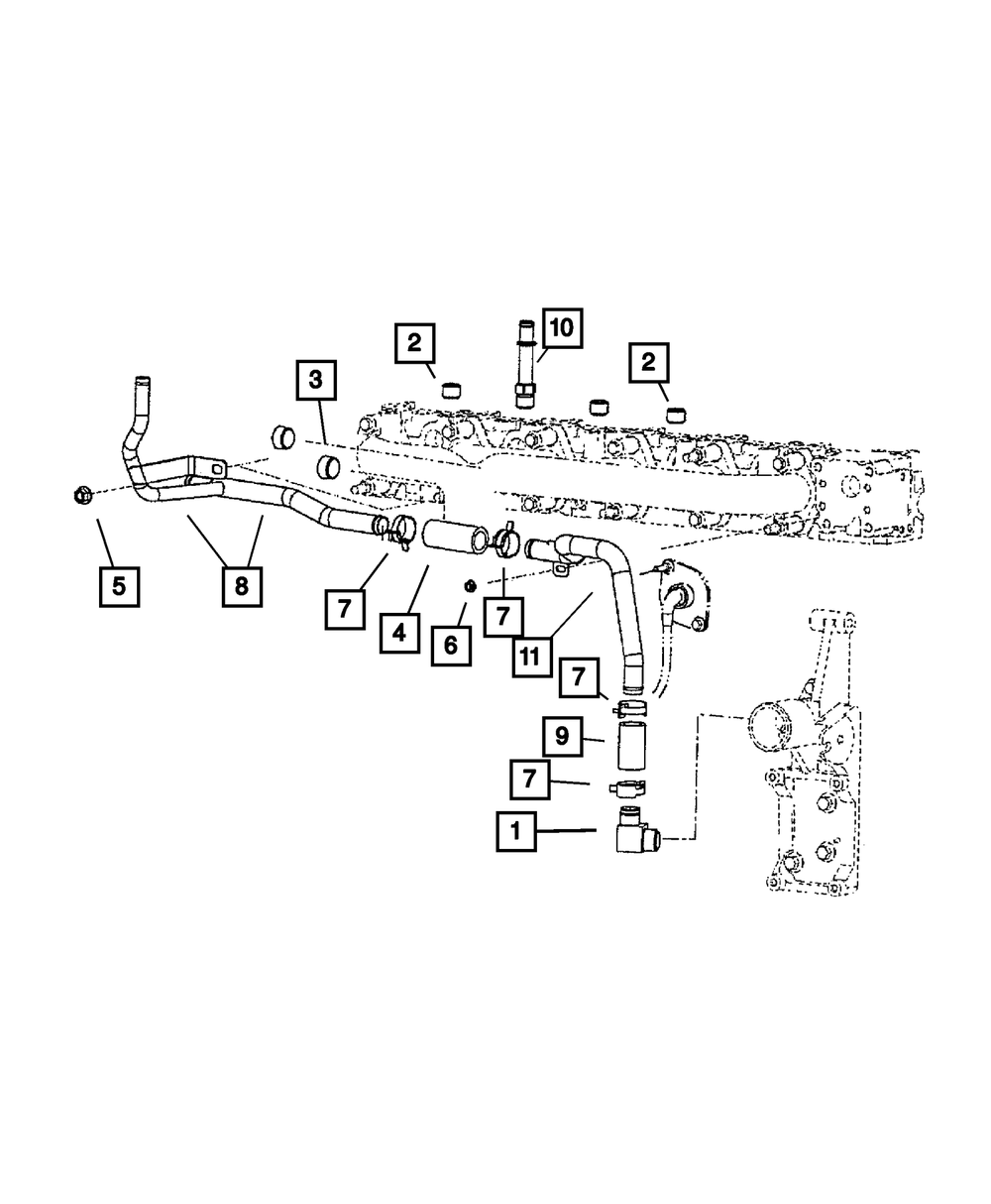 MOPAR 5086818AA COOLANT HOSE CONNECTOR