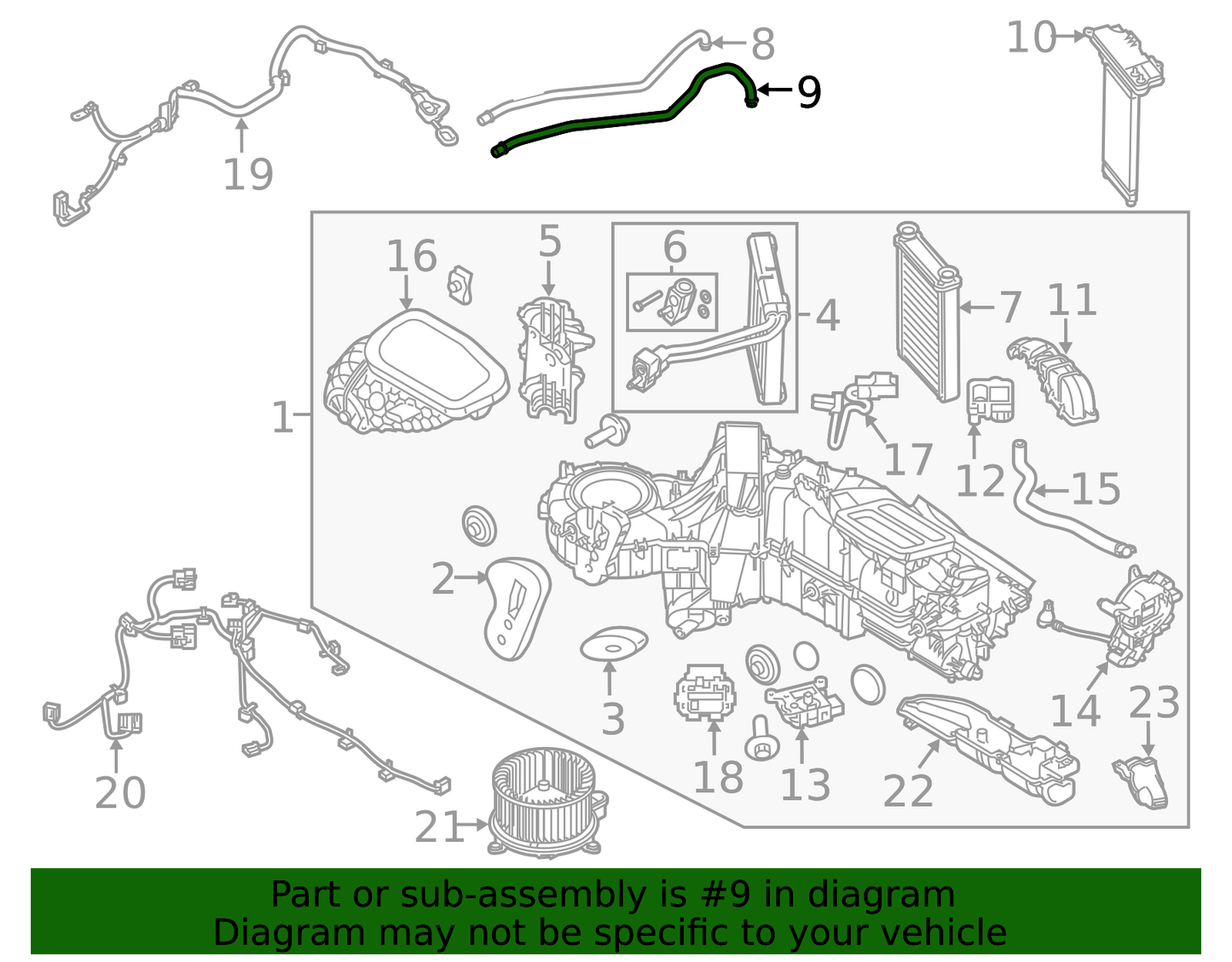 Ford HVAC Heater Hose BC3Z-18472-E | 2011-2014 Powerstroke 6.7L
