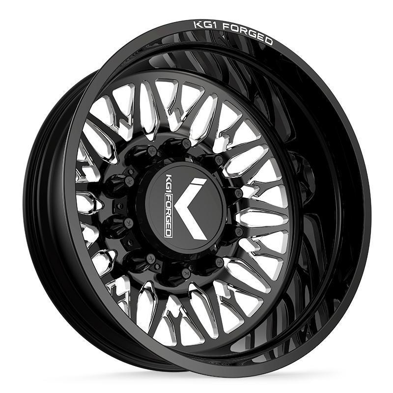 KD014F2482528GPM KG1 Forged KD014 Trident GLOSS BLACK MILLED - FRONT