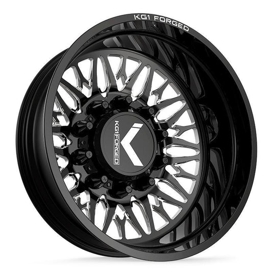 KD014F2482528GPM KG1 Forged KD014 Trident GLOSS BLACK MILLED - FRONT - WWM Performance